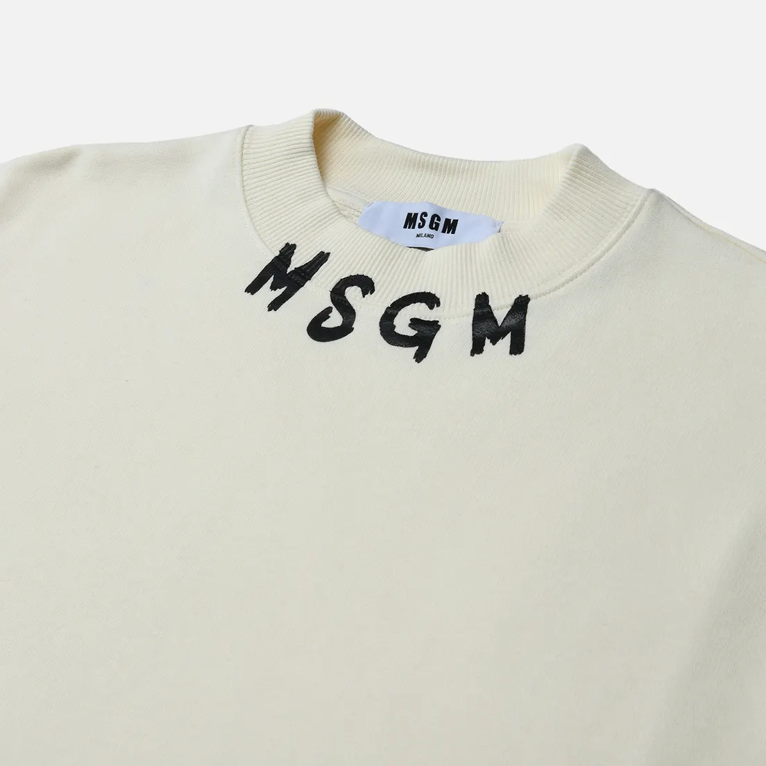 MSGM Мужская толстовка Collar Brush Stroke Logo