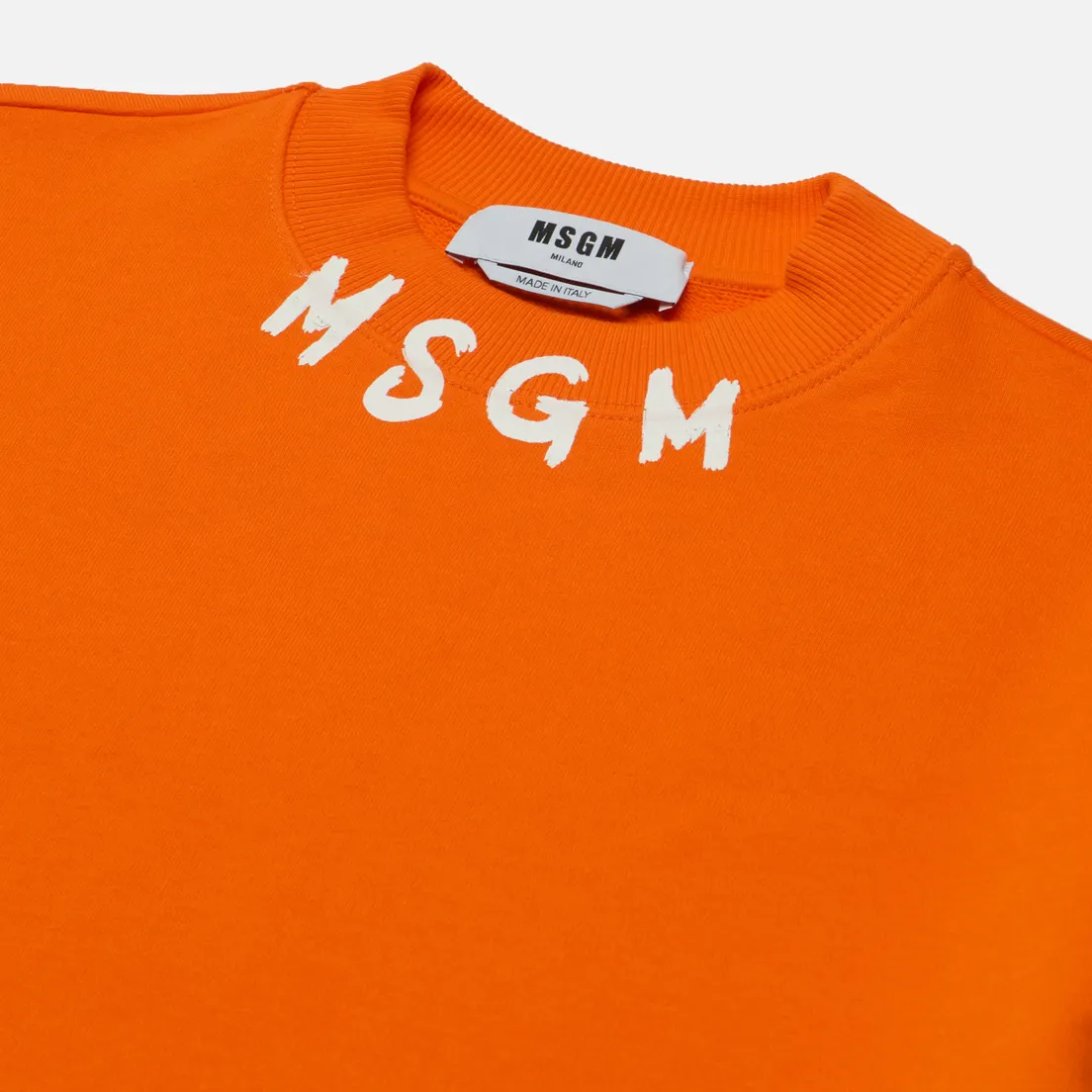 MSGM Мужская толстовка Collar Brush Stroke Logo