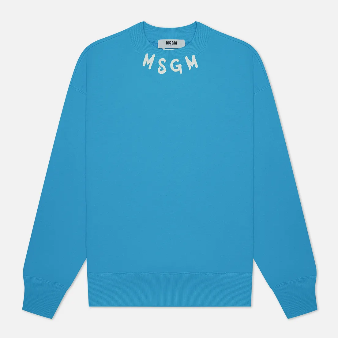 MSGM Мужская толстовка Collar Brush Stroke Logo