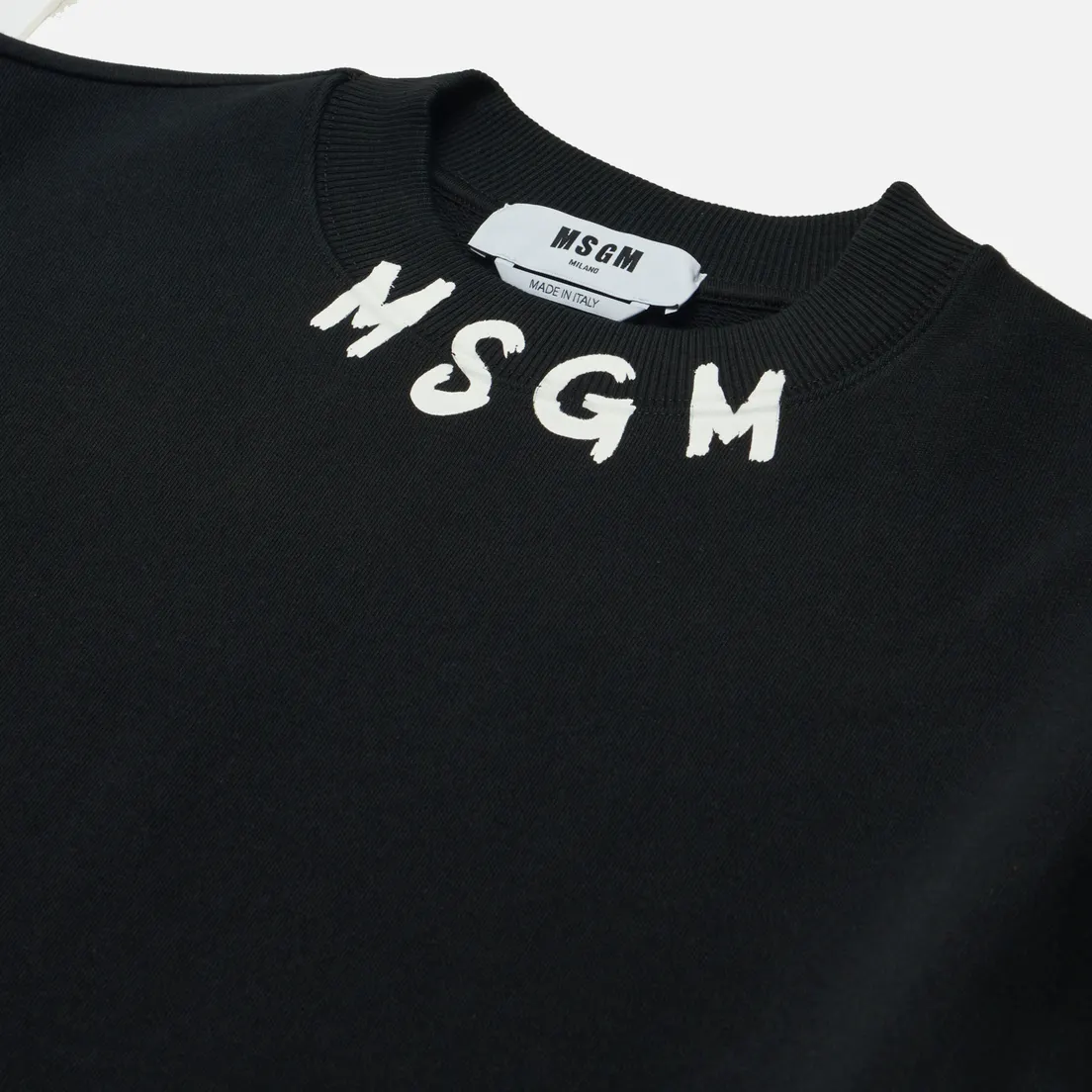 MSGM Мужская толстовка Collar Brush Stroke Logo
