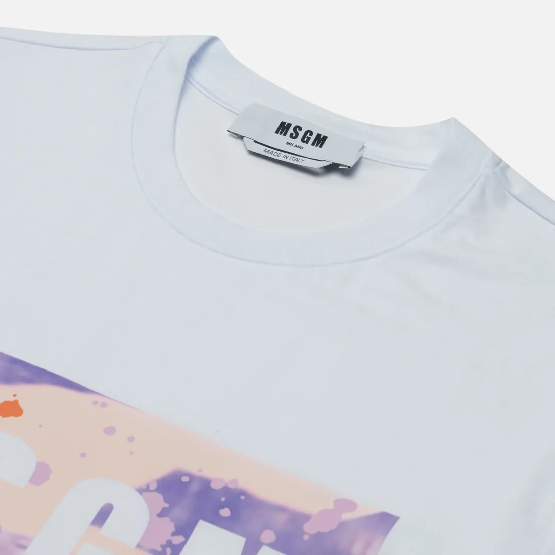 MSGM Мужская футболка Box Logo Dripping Regular