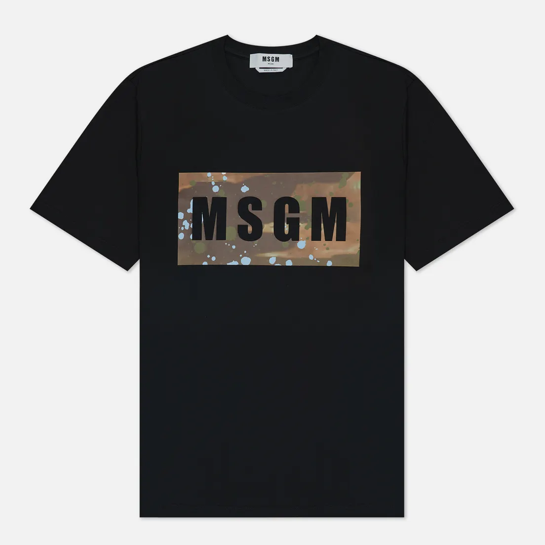 MSGM Мужская футболка Box Logo Dripping Regular