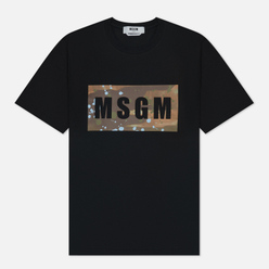 MSGM Мужская футболка Box Logo Dripping Regular
