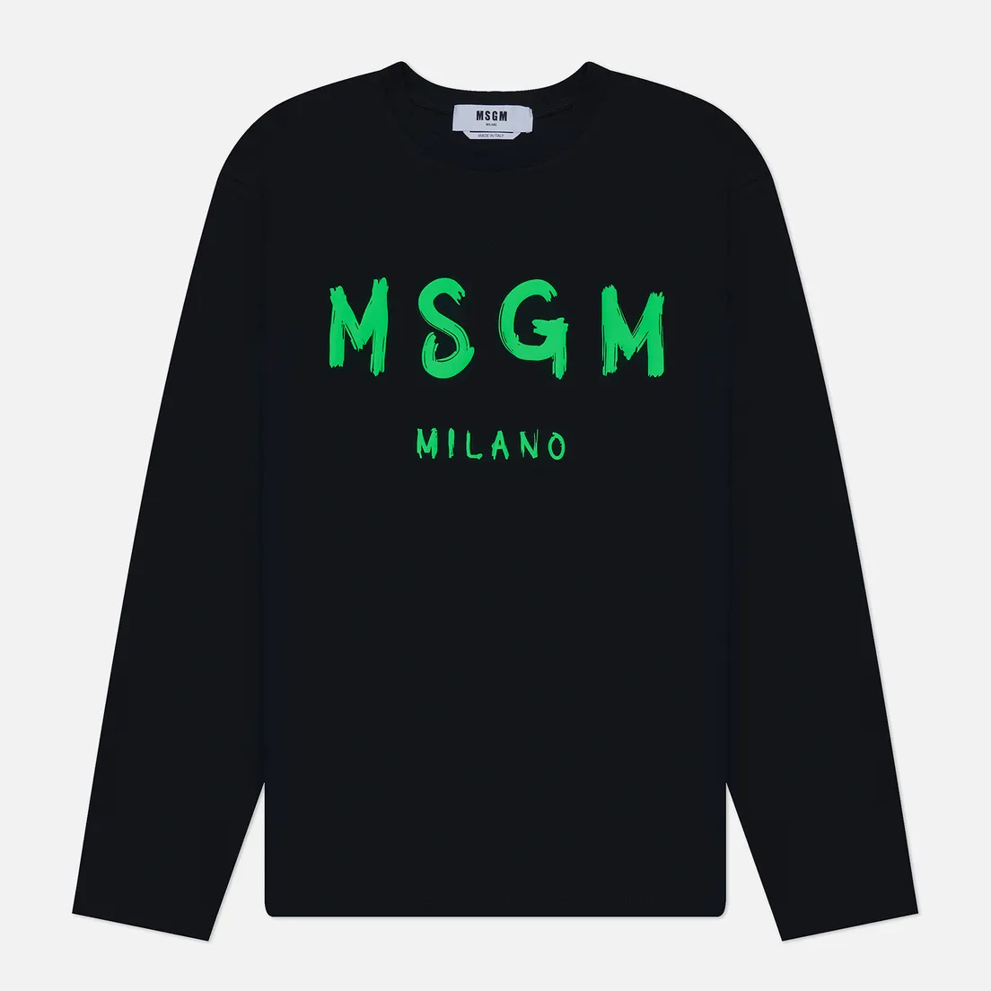 MSGM Мужской лонгслив Brush Stroke Logo Print