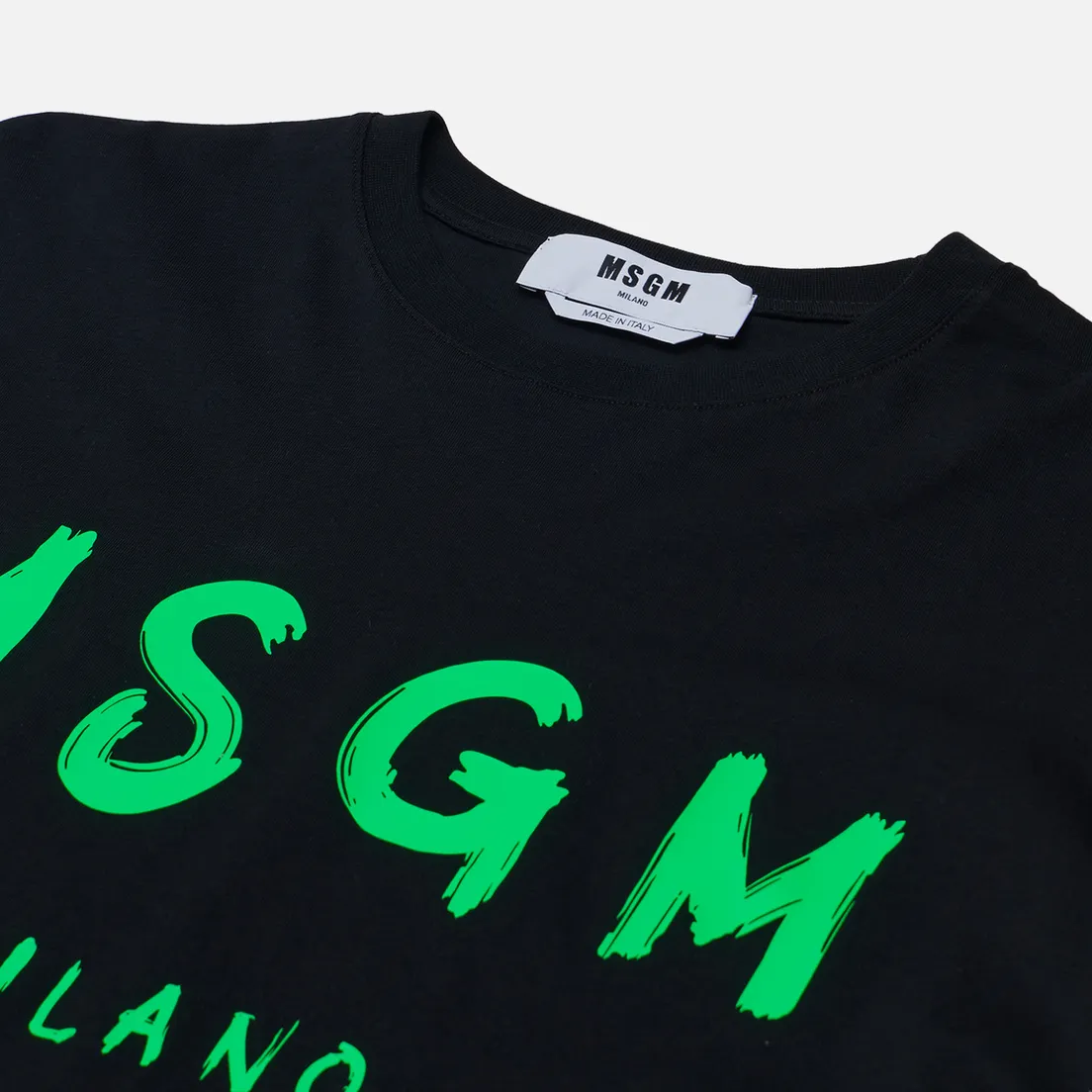MSGM Мужской лонгслив Brush Stroke Logo Print