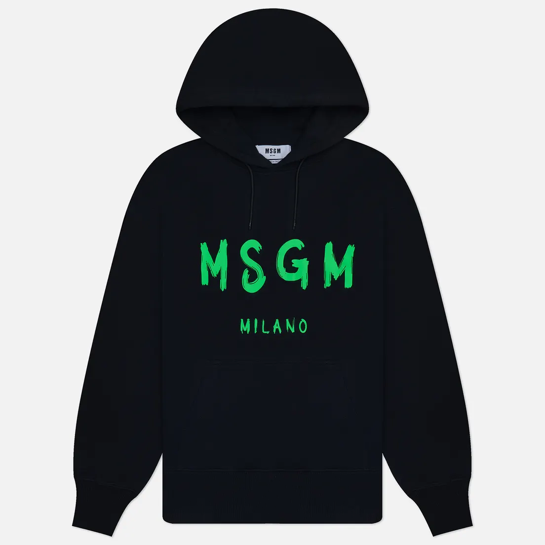 MSGM Мужская толстовка Brush Stroke Logo Print Hoodie