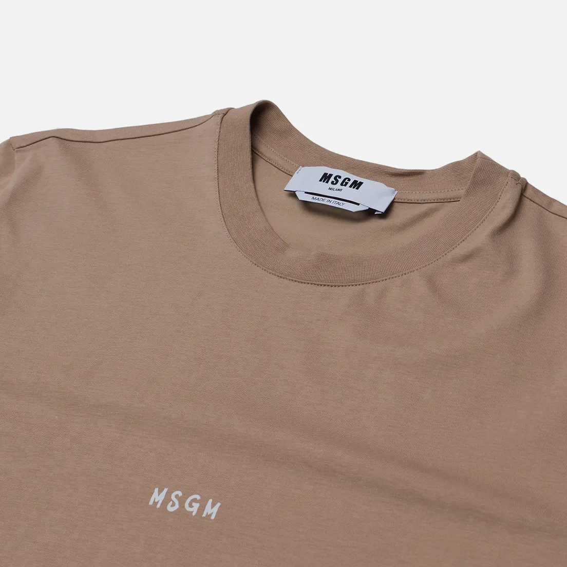 MSGM Мужская футболка Brush Stroke Micrologo Print Regular