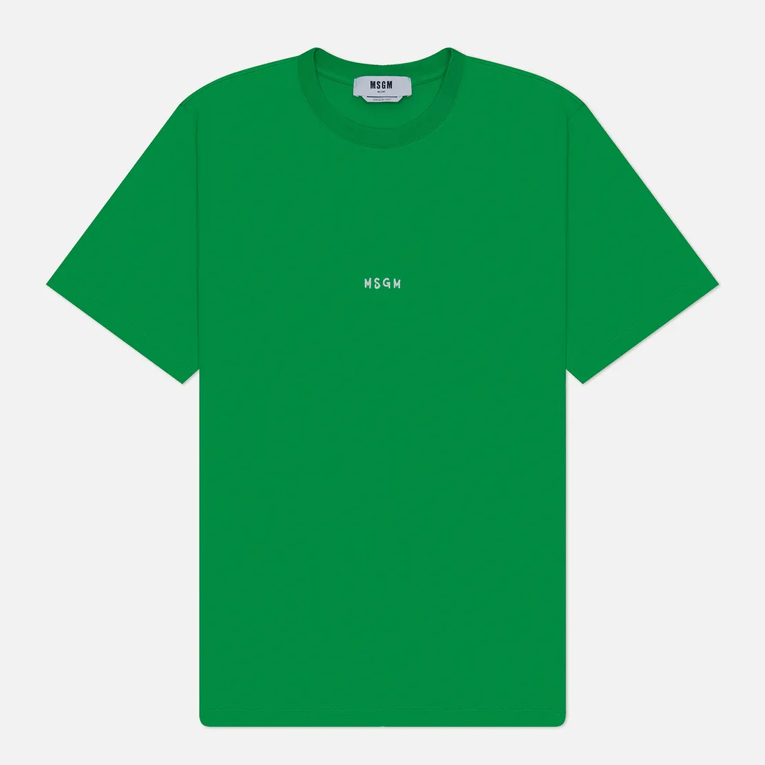 MSGM Мужская футболка Brush Stroke Micrologo Print Regular