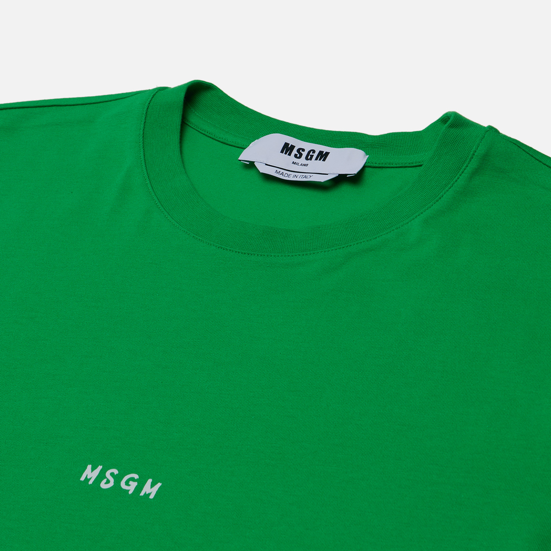 MSGM Мужская футболка Brush Stroke Micrologo Print Regular