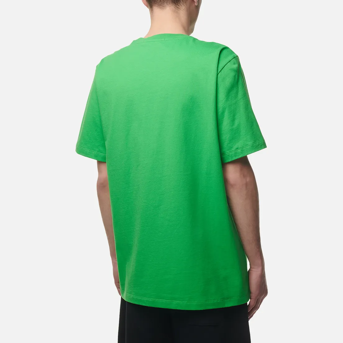 MSGM Мужская футболка Brush Stroke Micrologo Print Regular