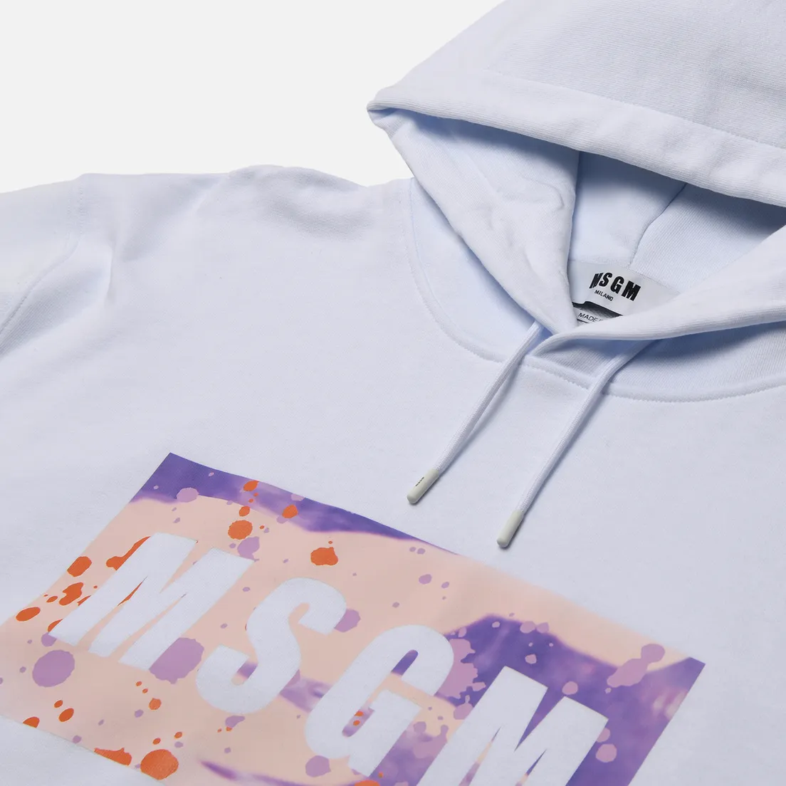 MSGM Мужская толстовка Box Logo Dripping