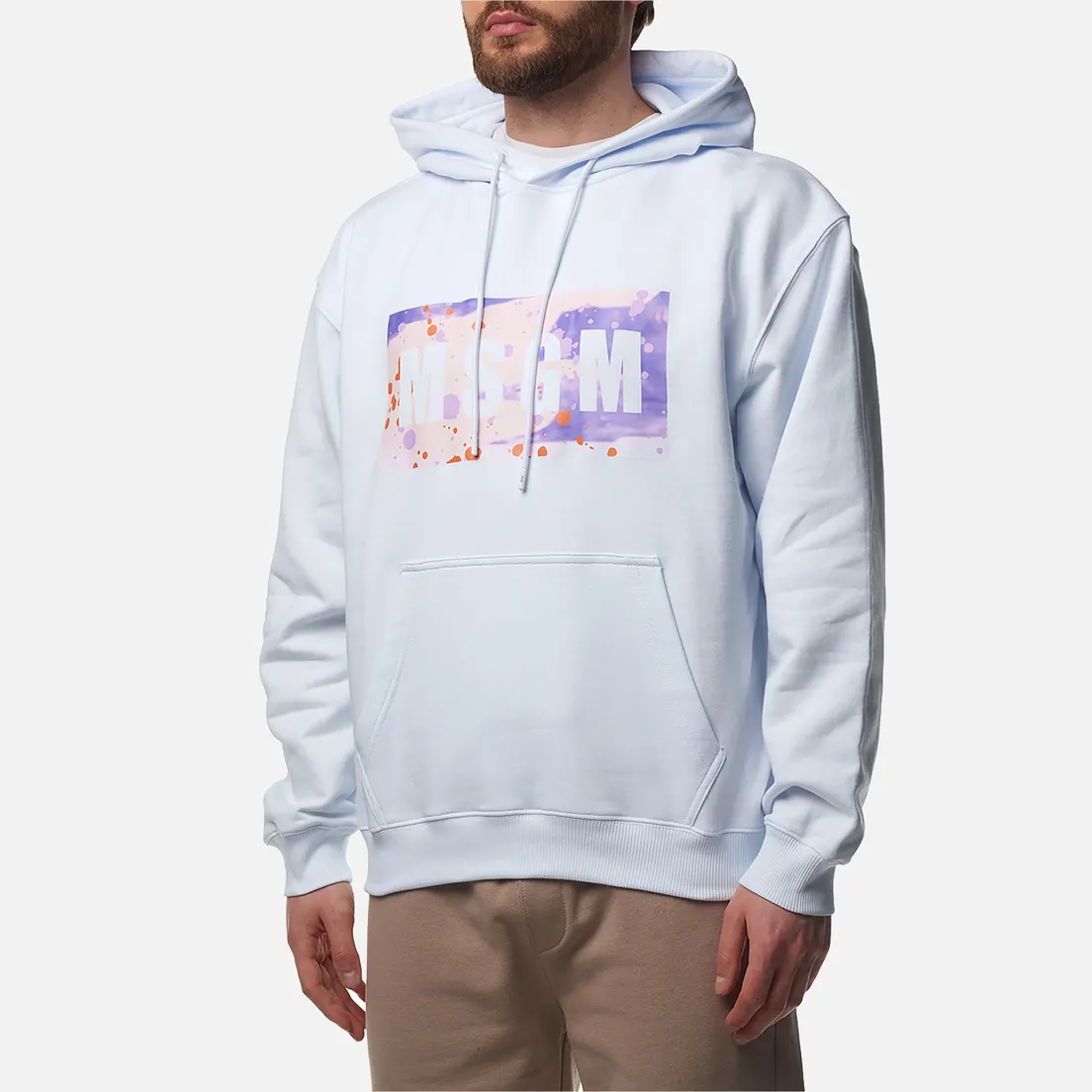 MSGM Мужская толстовка Box Logo Dripping