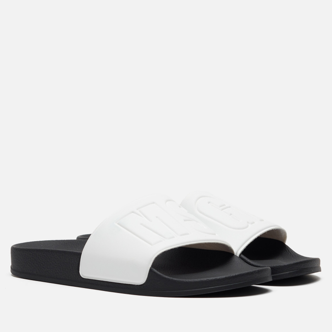 Мужские сланцы MSGM Macrologo Slide, цвет белый