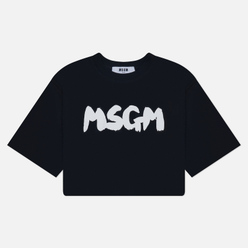 MSGM Женская футболка New Logo Brush