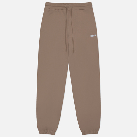 фото Женские брюки msgm micrologo basic unbrushed, цвет бежевый, размер xs
