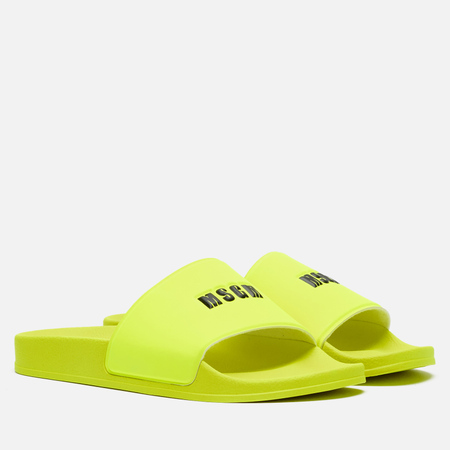 Женские сланцы MSGM Micrologo Slide цвет жёлтый размер 37 EU 4750₽