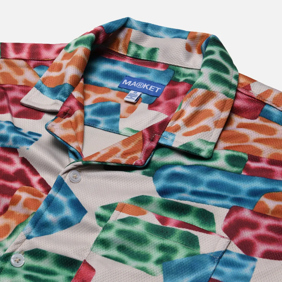 MARKET Мужская рубашка Building Blocks Mesh Button Up