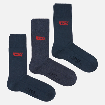 Комплект носков Levi's 3-Pack Regular Cut, цвет комбинированный, размер 43-46 EU