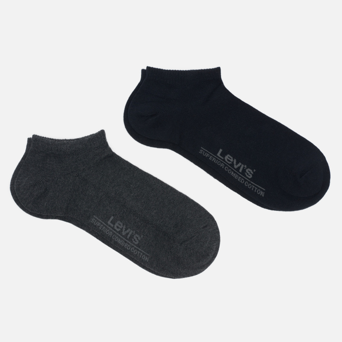 Комплект носков Levi's, цвет комбинированный, размер 43-46 37157-0193 2-Pack Low Cut - фото 1