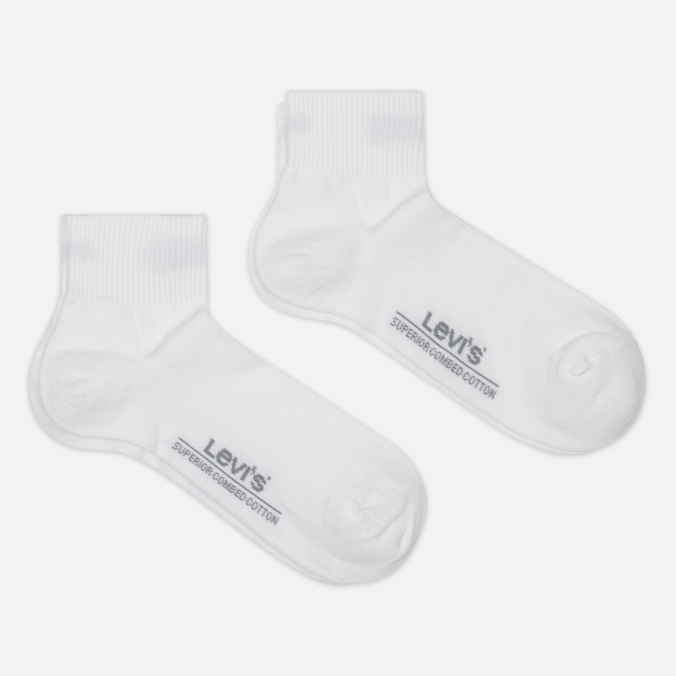 Комплект носков Levi's, цвет белый, размер 43-46