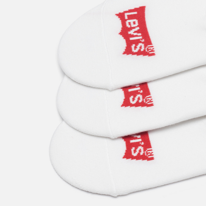 Комплект носков Levi's, цвет белый, размер 43-46 37157-0592 3-Pack Footie High Rise - фото 2