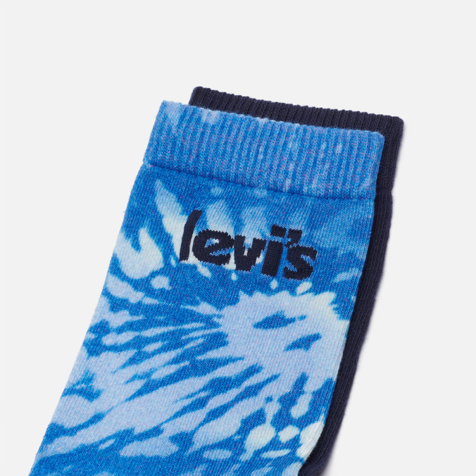 Комплект носков Levi's, цвет синий, размер 43-46 37157-0745 2-Pack Owl Tie Dye - фото 2