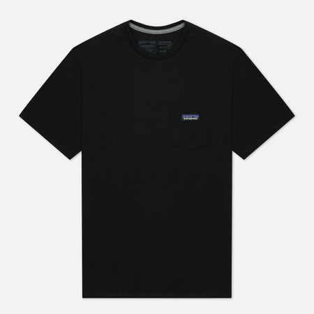 Мужская футболка Patagonia P-6 Logo Chest Pocket Responsibili-Tee, цвет чёрный, размер XL