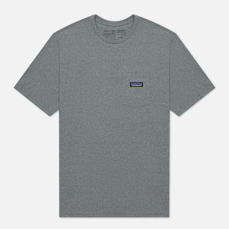 Мужская футболка Patagonia P-6 Logo Chest Pocket Responsibili-Tee, цвет серый, размер M