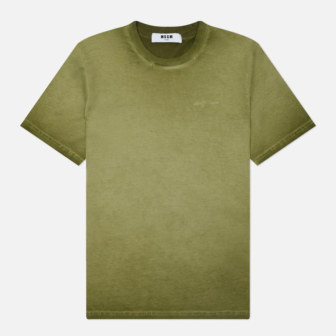MSGM Мужская футболка Signature Tonal Embroidery