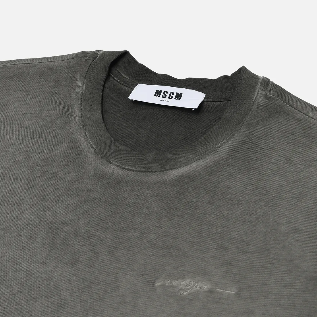 MSGM Мужская футболка Signature Tonal Embroidery