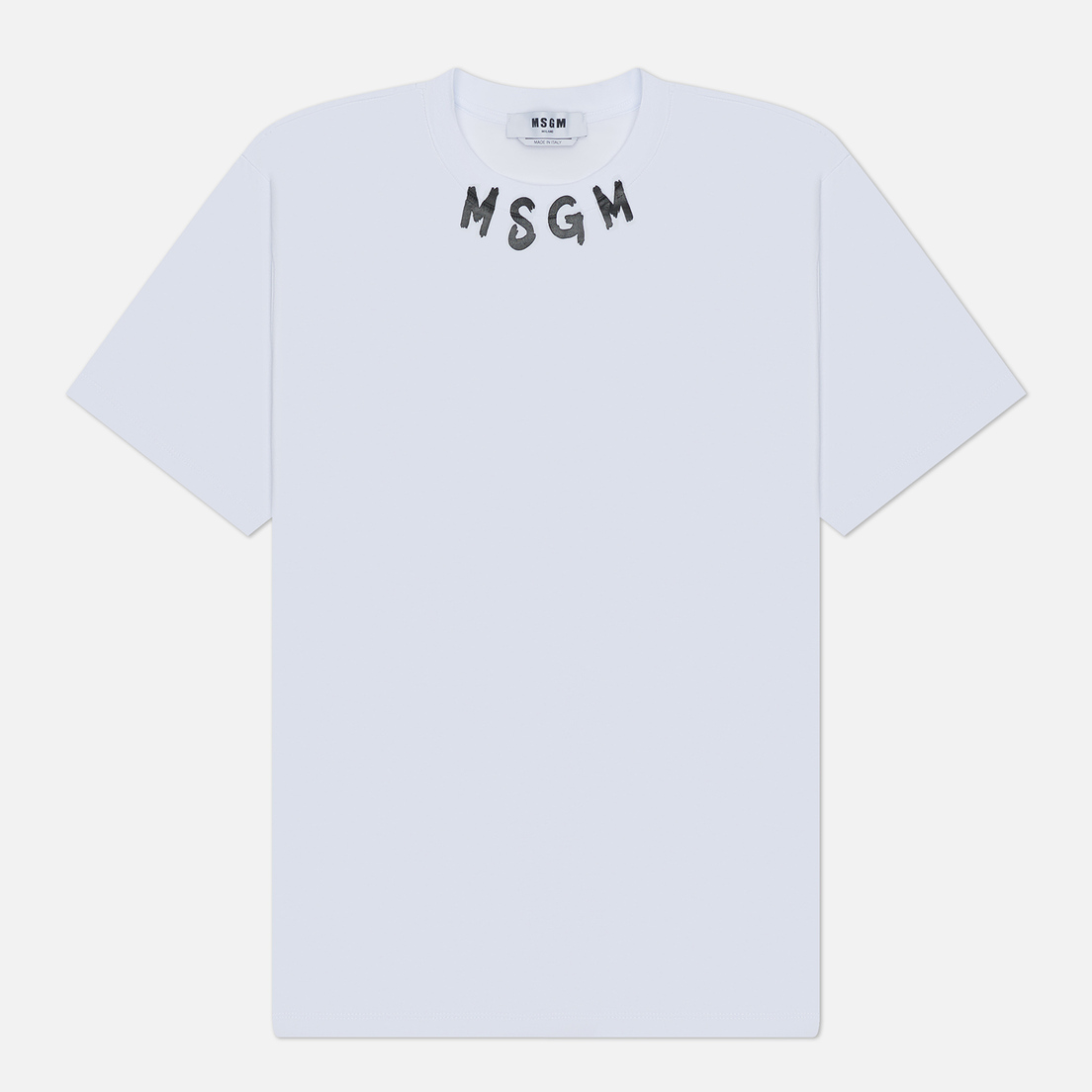 MSGM Мужская футболка Collar Brush Stroke Logo