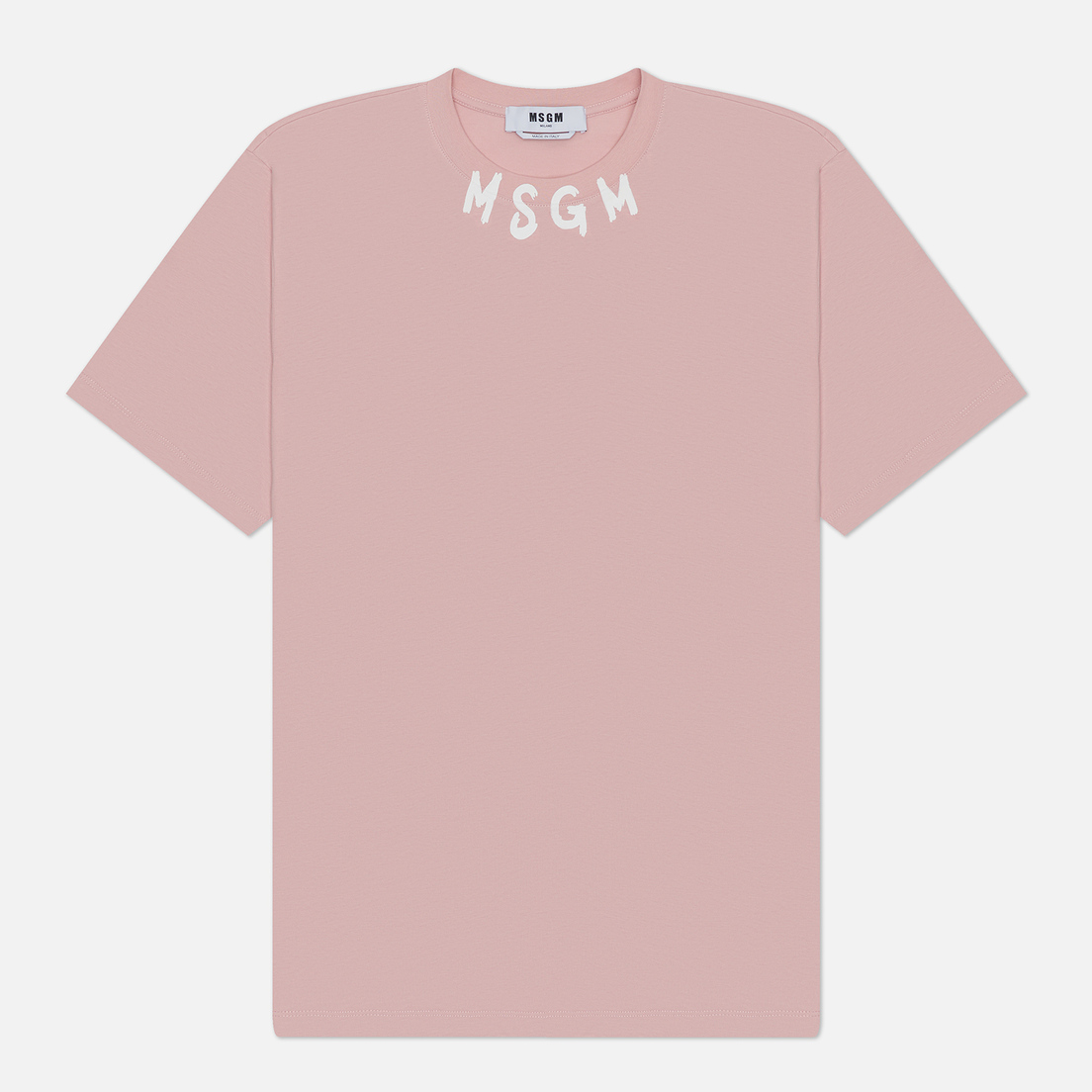 MSGM Мужская футболка Collar Brush Stroke Logo