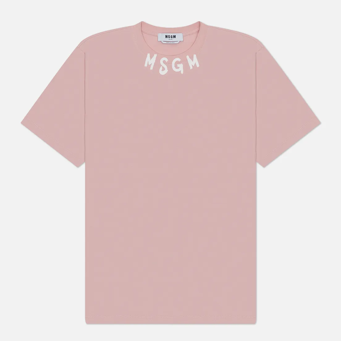 MSGM Мужская футболка Collar Brush Stroke Logo
