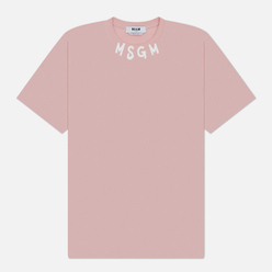 MSGM Мужская футболка Collar Brush Stroke Logo