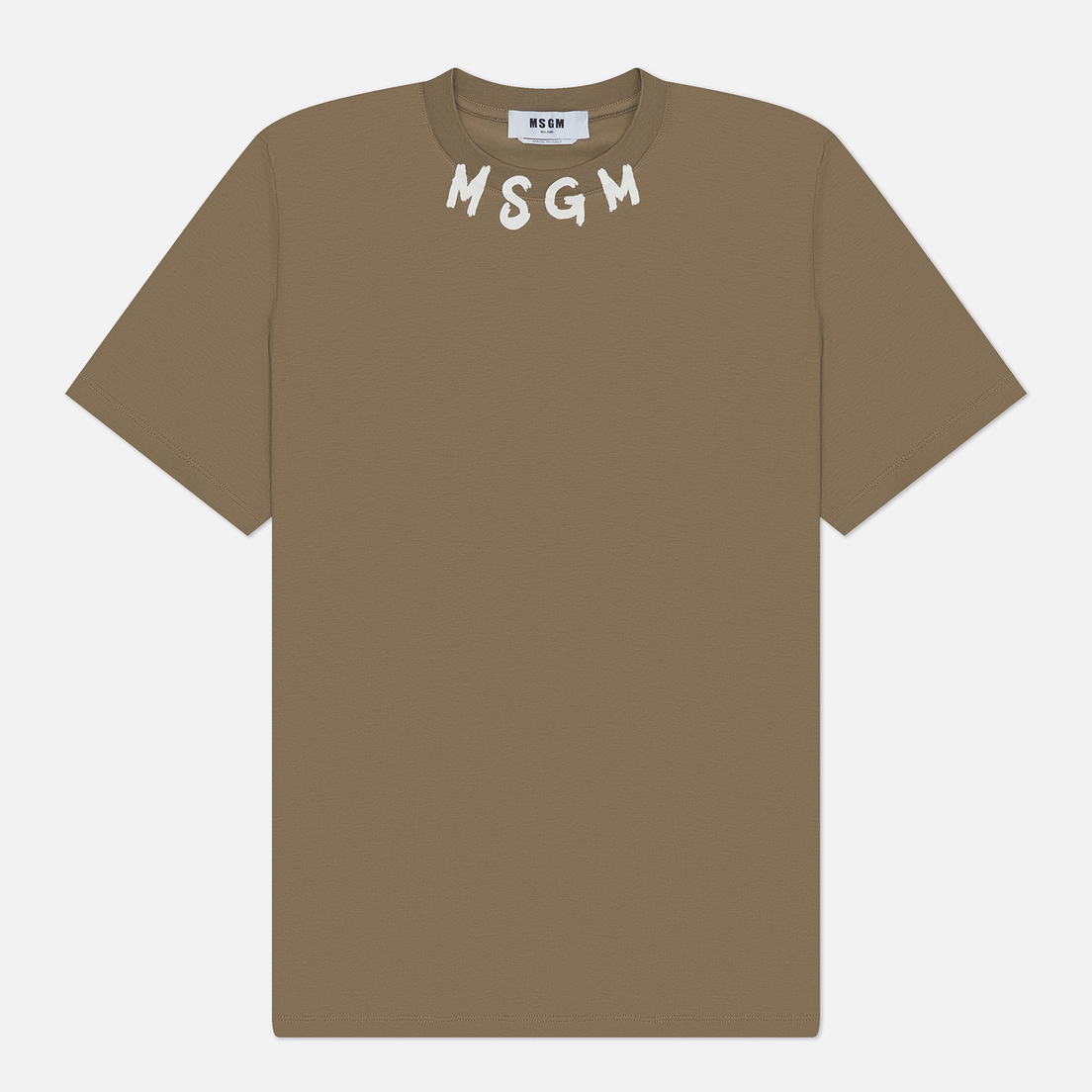 MSGM Мужская футболка Collar Brush Stroke Logo