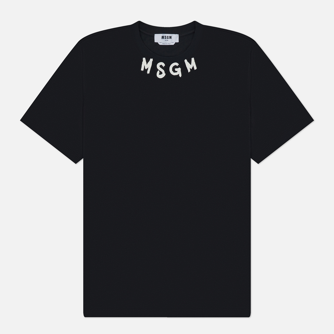 MSGM Мужская футболка Collar Brush Stroke Logo