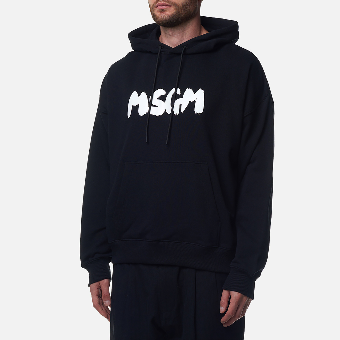 MSGM Мужская толстовка New Brush Stroke Logo Hoodie