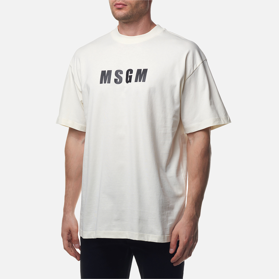 MSGM Мужская футболка Macrologo Print