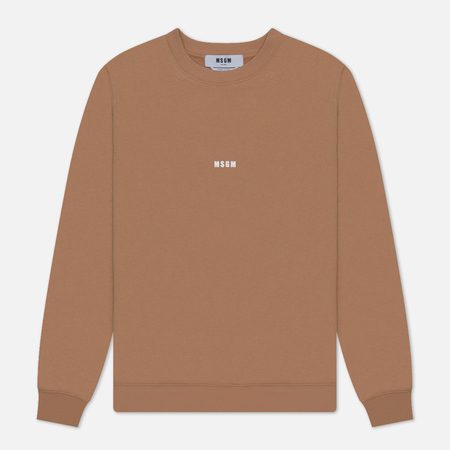 Мужская толстовка MSGM Micrologo, цвет коричневый, размер M