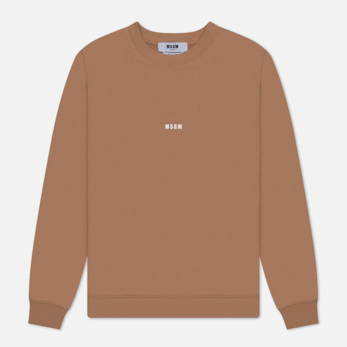 Мужская толстовка MSGM Micrologo, цвет коричневый