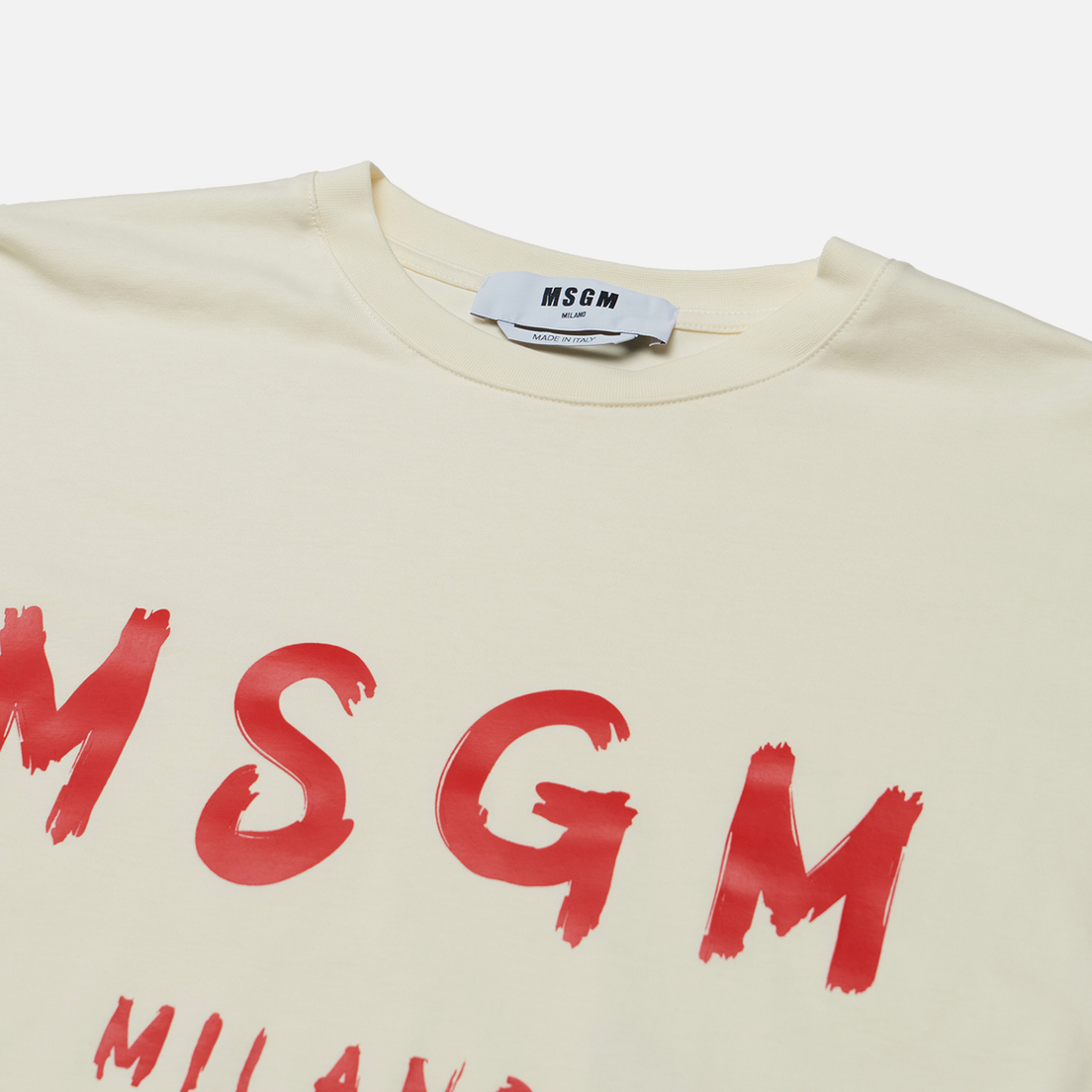 MSGM Мужской лонгслив Brush Sroke Logo Print