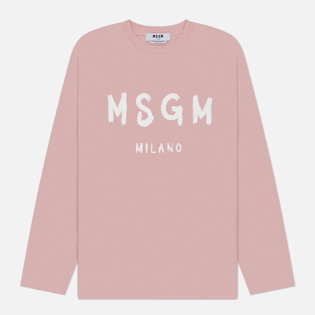 MSGM Мужской лонгслив Brush Sroke Logo Print