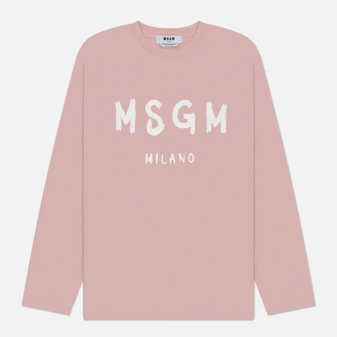 MSGM Мужской лонгслив Brush Sroke Logo Print