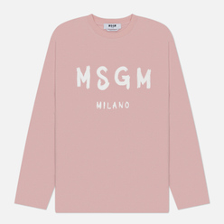 MSGM Мужской лонгслив Brush Sroke Logo Print