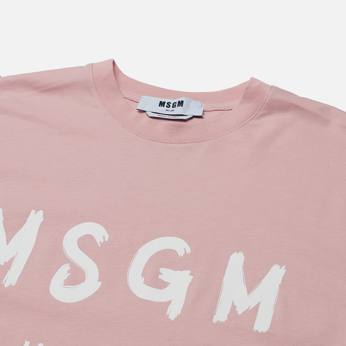 MSGM Мужской лонгслив Brush Sroke Logo Print