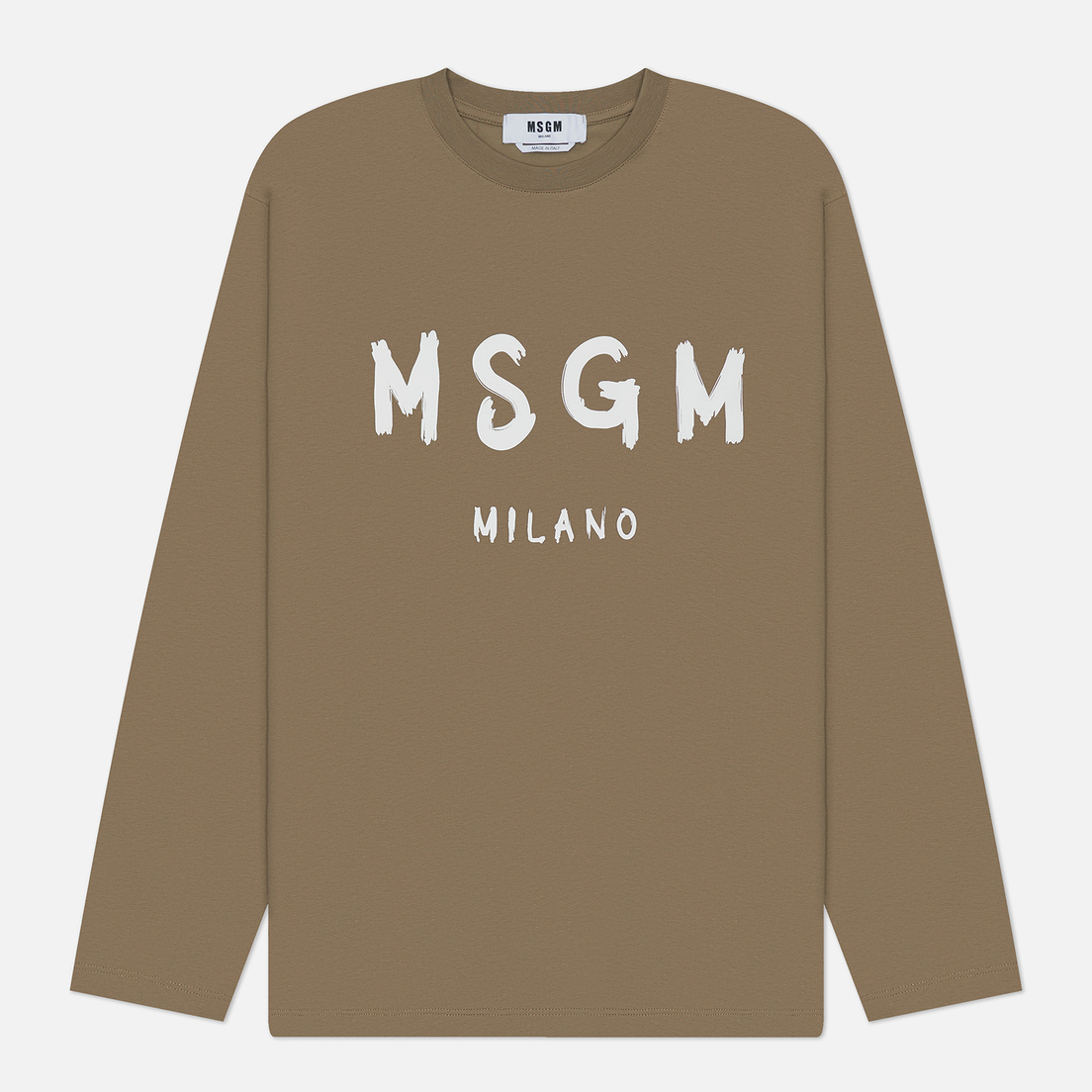 MSGM Мужской лонгслив Brush Sroke Logo Print