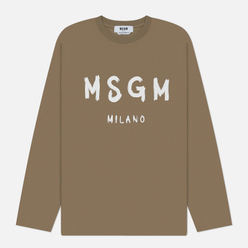 MSGM Мужской лонгслив Brush Sroke Logo Print