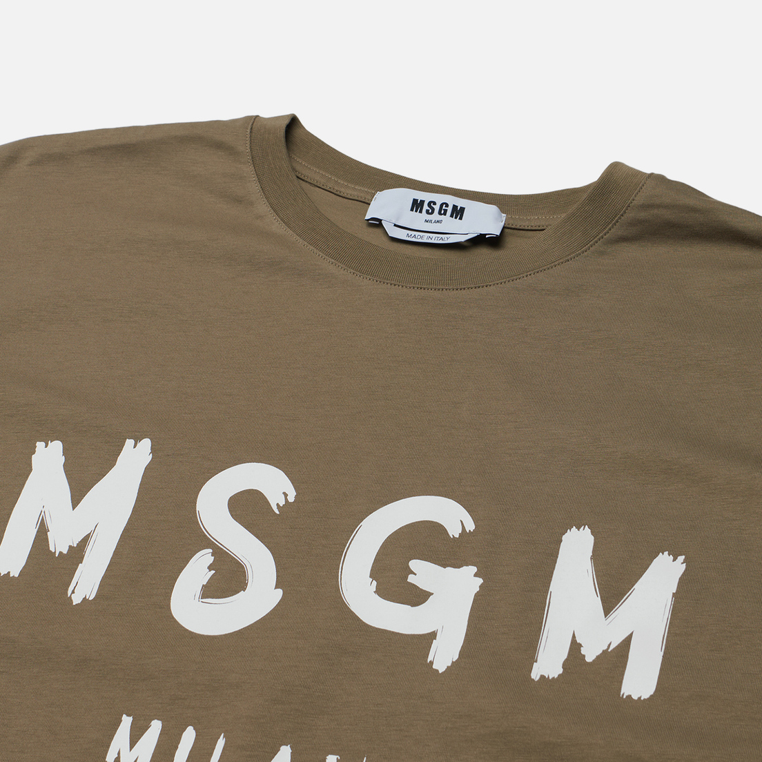 MSGM Мужской лонгслив Brush Sroke Logo Print