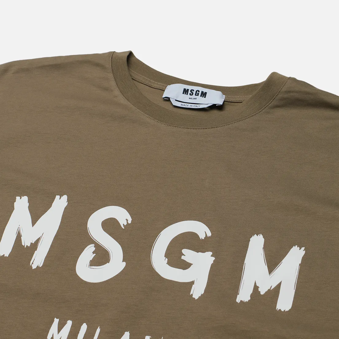 MSGM Мужской лонгслив Brush Sroke Logo Print