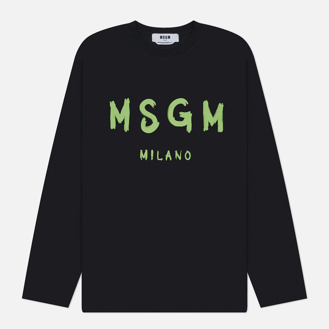 MSGM Мужской лонгслив Brush Sroke Logo Print